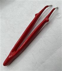 WIHA TOOLS 75304 INSULATED ANGLED BLUNT TIP TWEEZERS (8 INCH)